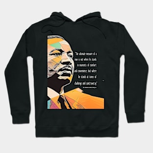 Dr. Martin Luther King Jr. 1: Martin Luther King Day on a dark (Knocked Out) background Hoodie